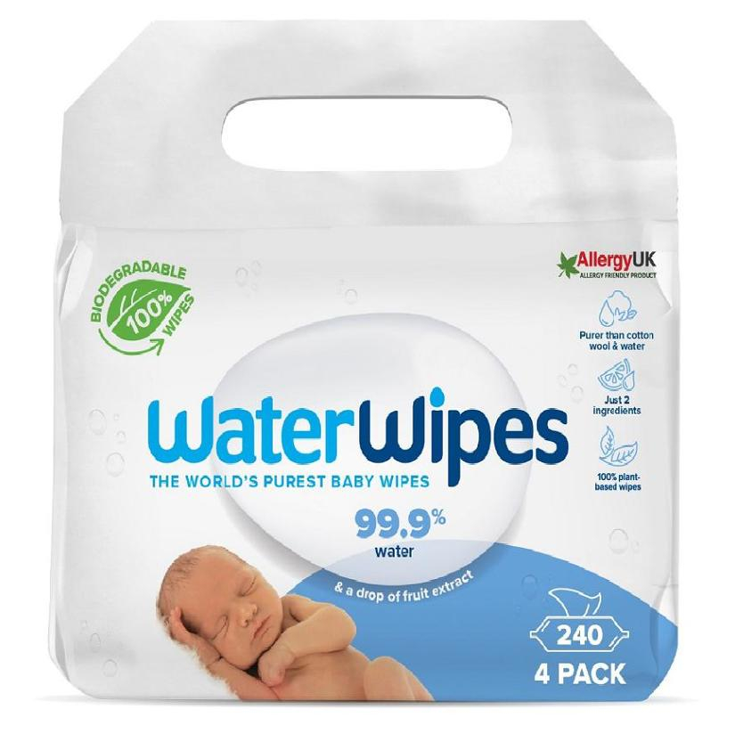 WATERWIPES 100% BIO Odbúrateľné obrúsky 4 x 60 ks kúpite na Mojalekaren.sk