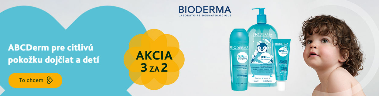 AKCIA 3 ZA CENU 2 na Bioderma