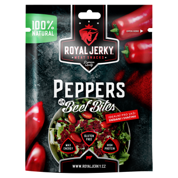 ROYAL JERKY Peppers beef bites hovädzie sušené kúsky príchuť paprika 50 g