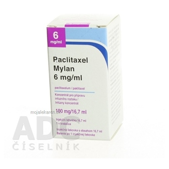 Paclitaxel Mylan 6 mg/ml con inf 1x16,7 ml/100 mg (Lieky na predpis)