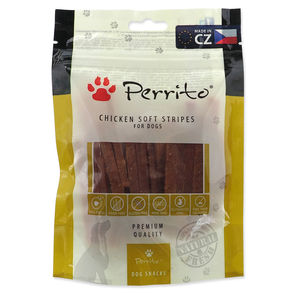 E-shop PERRITO Chicken soft stripes pochúťka pre psov 100 g