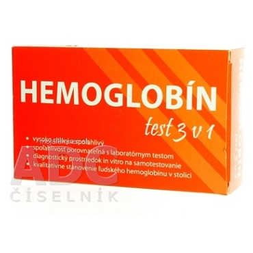 HEMOGLOBÍN TEST 3 v 1 na okultné krvácanie 1 x 3 ks kúpite na Mojalekaren.sk