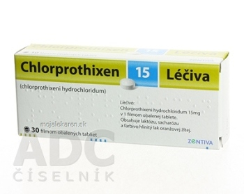 CHLORPROTHIXEN 15 LÉČIVA tbl flm 15 mg (blis.PVC/Al) 1x30 ks (Lieky na predpis)