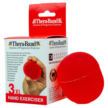 THERA-BAND Hand Exerciser posilňovač rúk mäkké gélové červené vajíčko XL