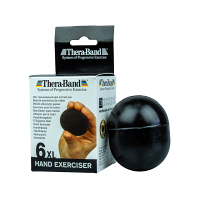 THERA-BAND Hand Exerciser posilňovač rúk veľmi tvrdé gélové čierne vajíčko XL