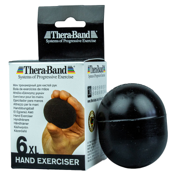 THERA-BAND Hand Exerciser posilňovač rúk veľmi tvrdé gélové čierne vajíčko XL