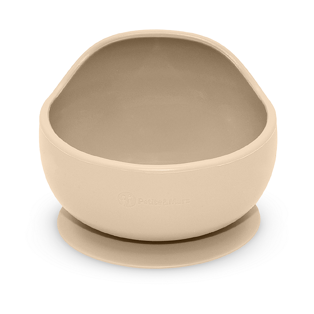 PETITE&MARS Miska silikónová s prísavkou take&match desert sand 6m+