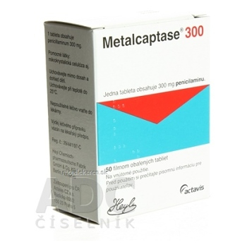 METALCAPTASE 300 tbl flm 1x50 ks (Lieky na predpis)