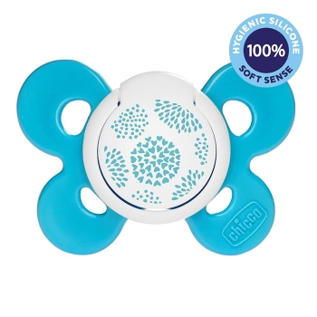 CHICCO Cumlík Physio Comfort silikónové 6-16m chlapec bodky 1 ks (Cumlíky 6 - 18 - mesiacov) - Upokojujúci, Elastické, Denné, Hygienické, Ostatné, Iné, Pružné, Extra tenké, Omývateľný, Nočné, Svietiaci, Opakované použitie