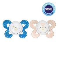 CHICCO Cumlík Physio Comfort silikónové 6-16m chlapec medvedík/líška 2 ks