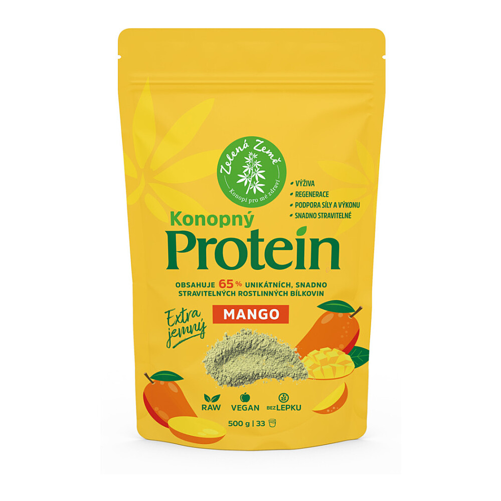 ZELENÁ KRAJINA Konopný proteín extra jemný s mangom 500 g