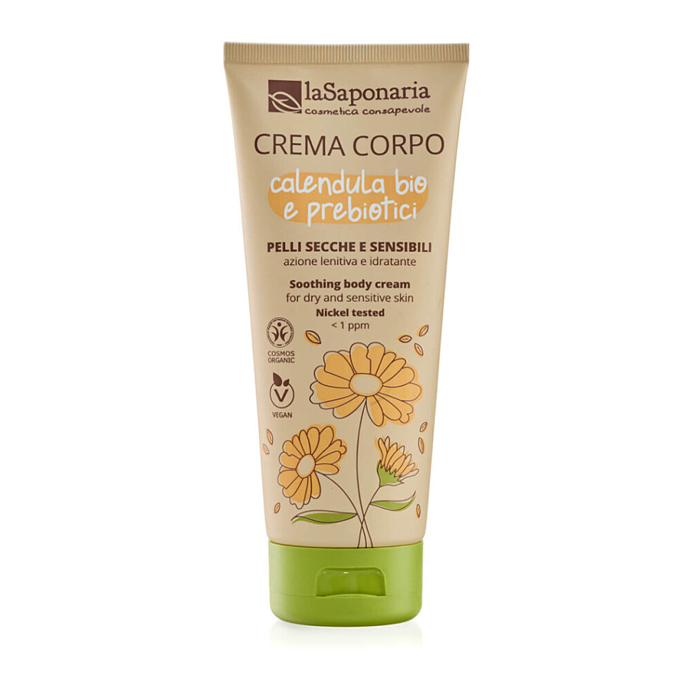 LA SAPONARIA Telový krém s BIO nechtíkom a prebiotikami 200 ml