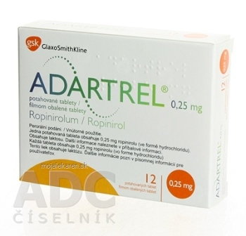 ADARTREL 0,25 mg tbl flm 0,25 mg (blis.PVC/PE/PVDC/Al/papier) 1x12 ks (Lieky na predpis)