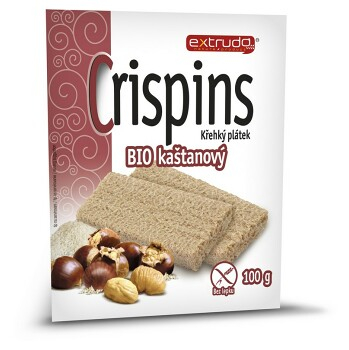 EXTRUDO Cereálny krehký chlieb Crispins BIO gaštanový bez lepku 2x50 g