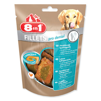 8IN1 Fillets Dental pre psov 80 g (Dentálne maškrty pre psov)