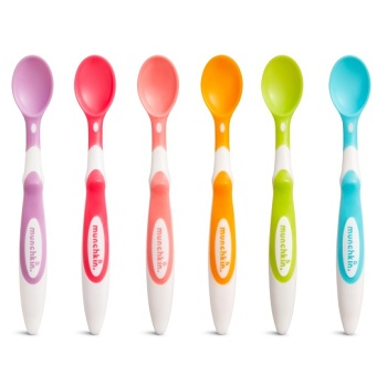 MUNCHKIN Mäkké jedálenské lyžičky 6 kusov (Detské jedálenské súpravy) - Stolný, Vodeodolné