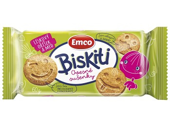 EMCO Biskiti ovsené sušienky Lieskový oriešok a med 60 g