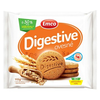 EMCO Digestive Ovsené krehké sušienky 115 g