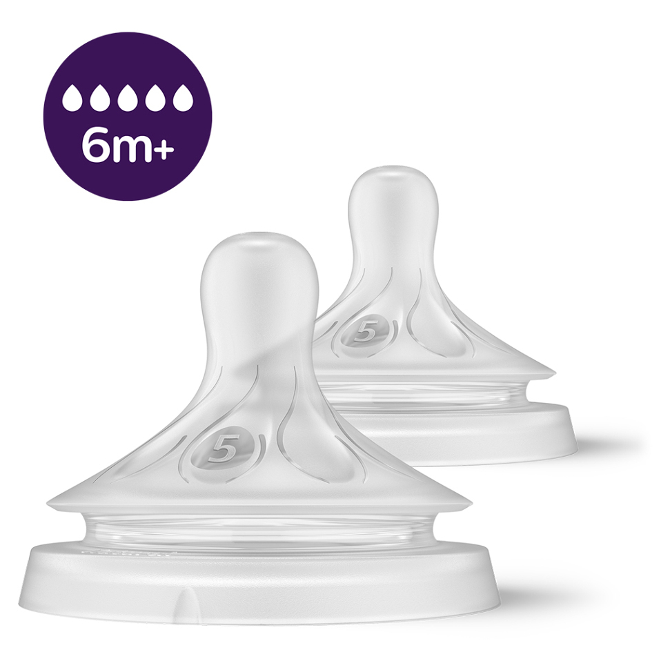 PHILIPS AVENT Cumlík Natural Response 5 rýchly prietok 6m+, 2 ks kúpite na Mojalekaren.sk