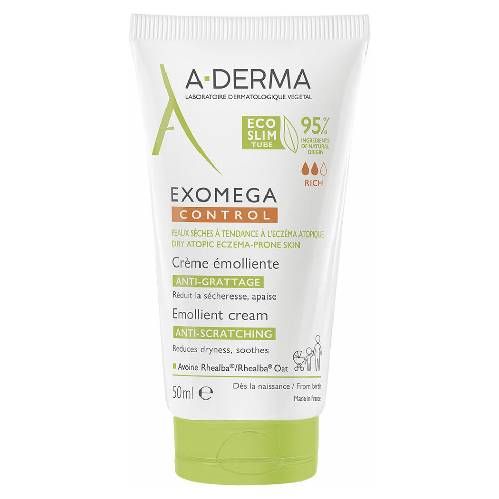 A-DERMA Exomega Control Emolienčný krém pre suchú kožu so sklonom k atopii 50 ml