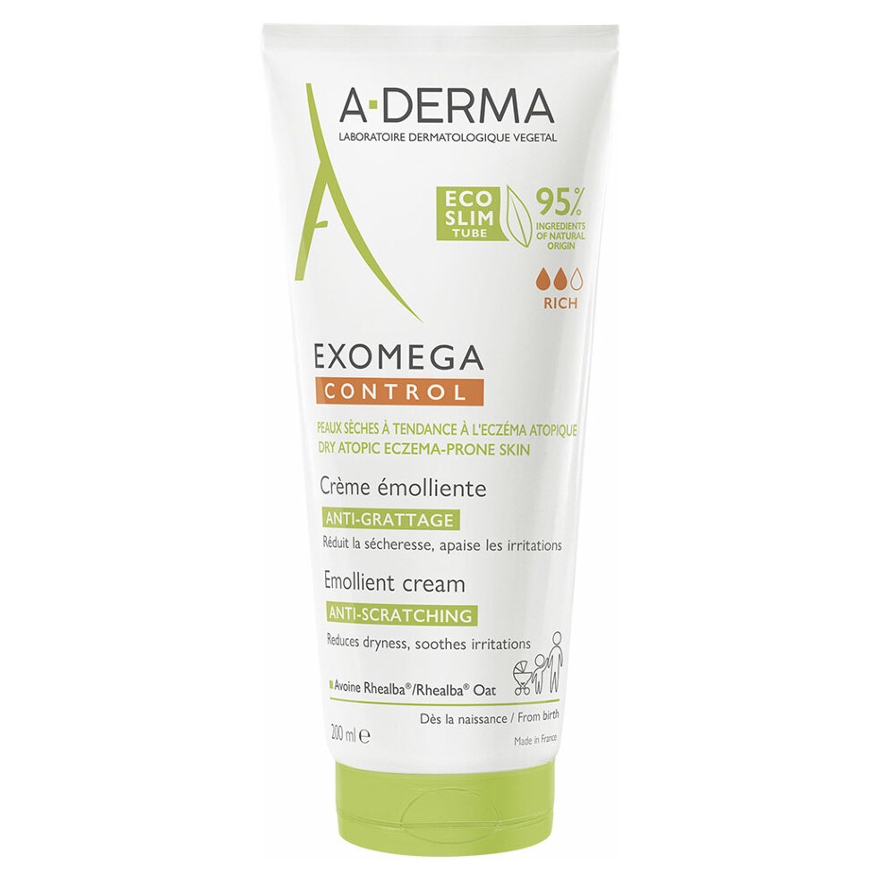 A-DERMA EXOMEGA CONTROL Emolienčný KRÉM 200 ml kúpite na Mojalekaren.sk