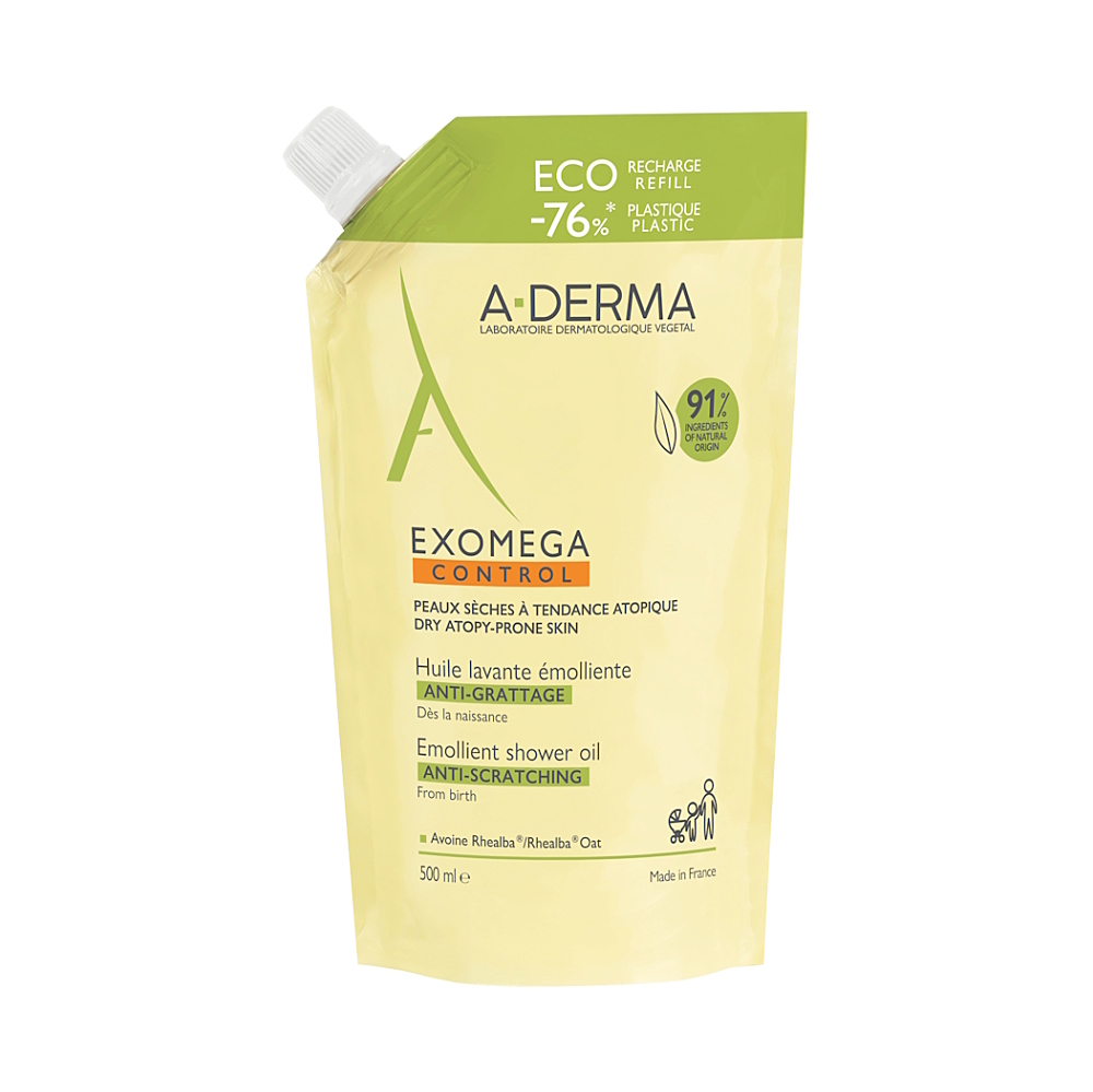 A-DERMA Exomega Control Sprchový olej náhradná náplň 500 ml
