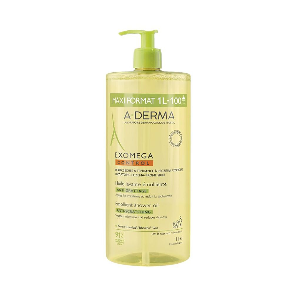 A-DERMA EXOMEGA CONTROL Zvláčňujúci sprchový olej 1L kúpite na Mojalekaren.sk
