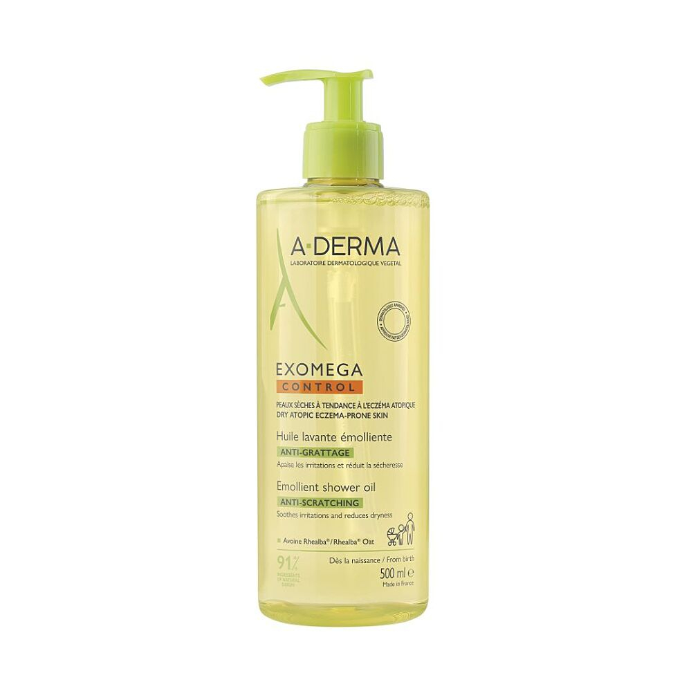 A-DERMA Exomega Control sprchový olej 500 ml-(poškodený aplikátor)