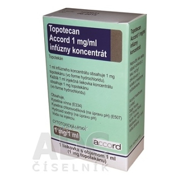 Topotecan Accord 1 mg/ml con inf  (liek.inj.skl.jantárová) 1x1 ml (Lieky na predpis)