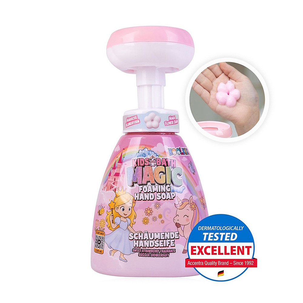 ACCENTRA Koolkidz tekuté mydlo s penovou pumpičkou jahoda 310 ml