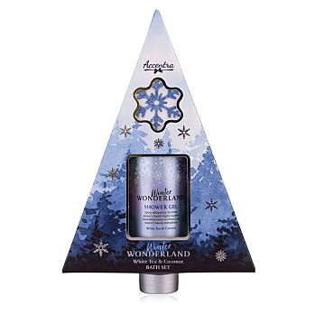 ACCENTRA Kúpeľový set Winter Wonderland s fizzerom Darčekové balenie (Kozmetické balíčky) - Čistiace