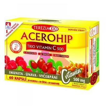 TEREZIA Acerohip Trio Vitamín C 500 mg 60 kapsúl