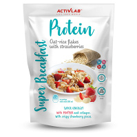ACTIVLAB Super proteín breakfast ovsené a ryžové vločky s jahodami 300 g