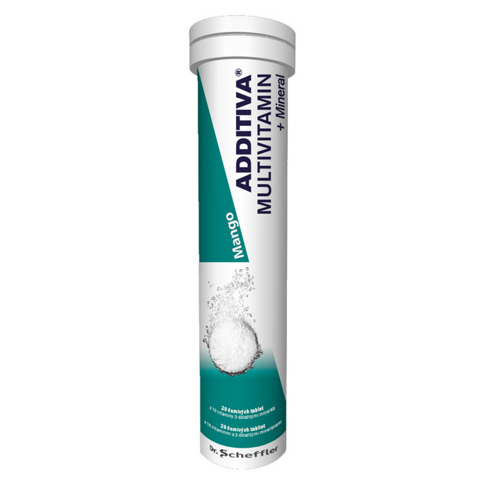 Additiva Multivitamin + Mineral Mango šumivé tablety 20 tbl kúpite na Mojalekaren.sk