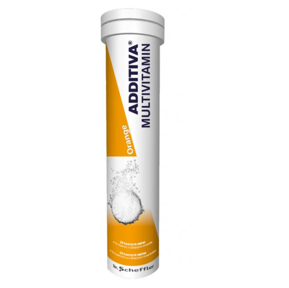 ADDITIVA Multivitamín pomaranč 20 šumivých tabliet kúpite na Mojalekaren.sk