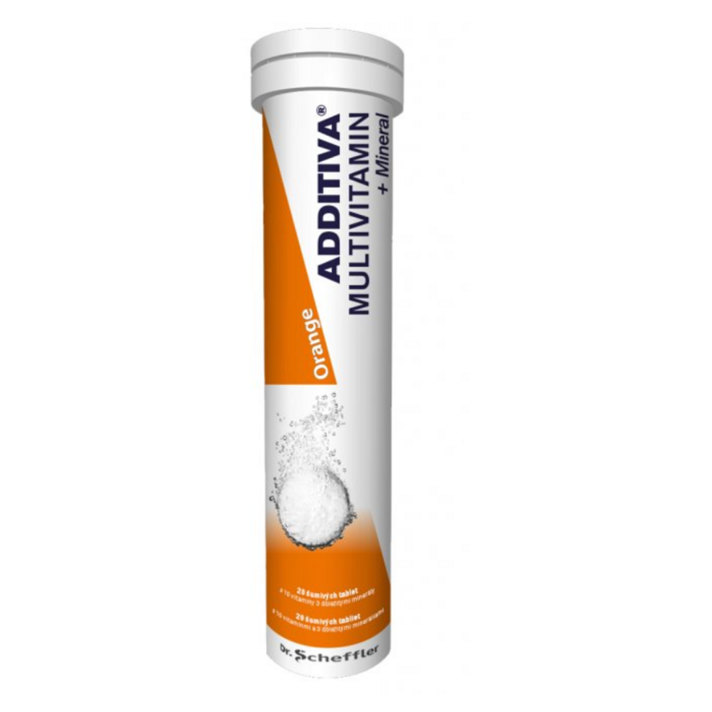 Additiva Multivitamin + Mineral Pomaranč šumivé tablety 20 tbl kúpite na Mojalekaren.sk