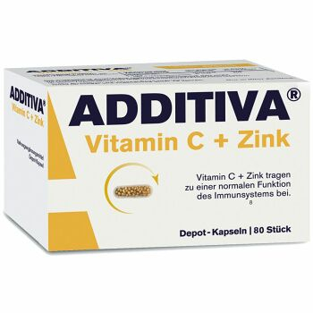 ADDITIVA Vitamín C + Zinok 80 kapsúl (Vitamín C) - Viaczložkové, Postupné uvoľňovanie - obrázok 2/2