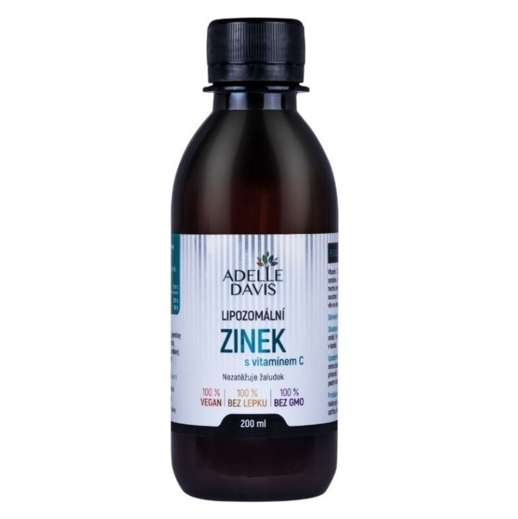 ADELLE DAVIS Lipozomálny zinok + vitamín C 200 ml