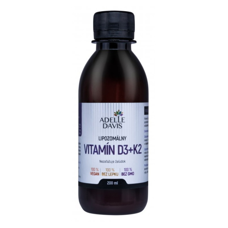 ADELLE DAVIS Lipozomálny vitamín D3+K2 200 ml kúpite na Mojalekaren.sk