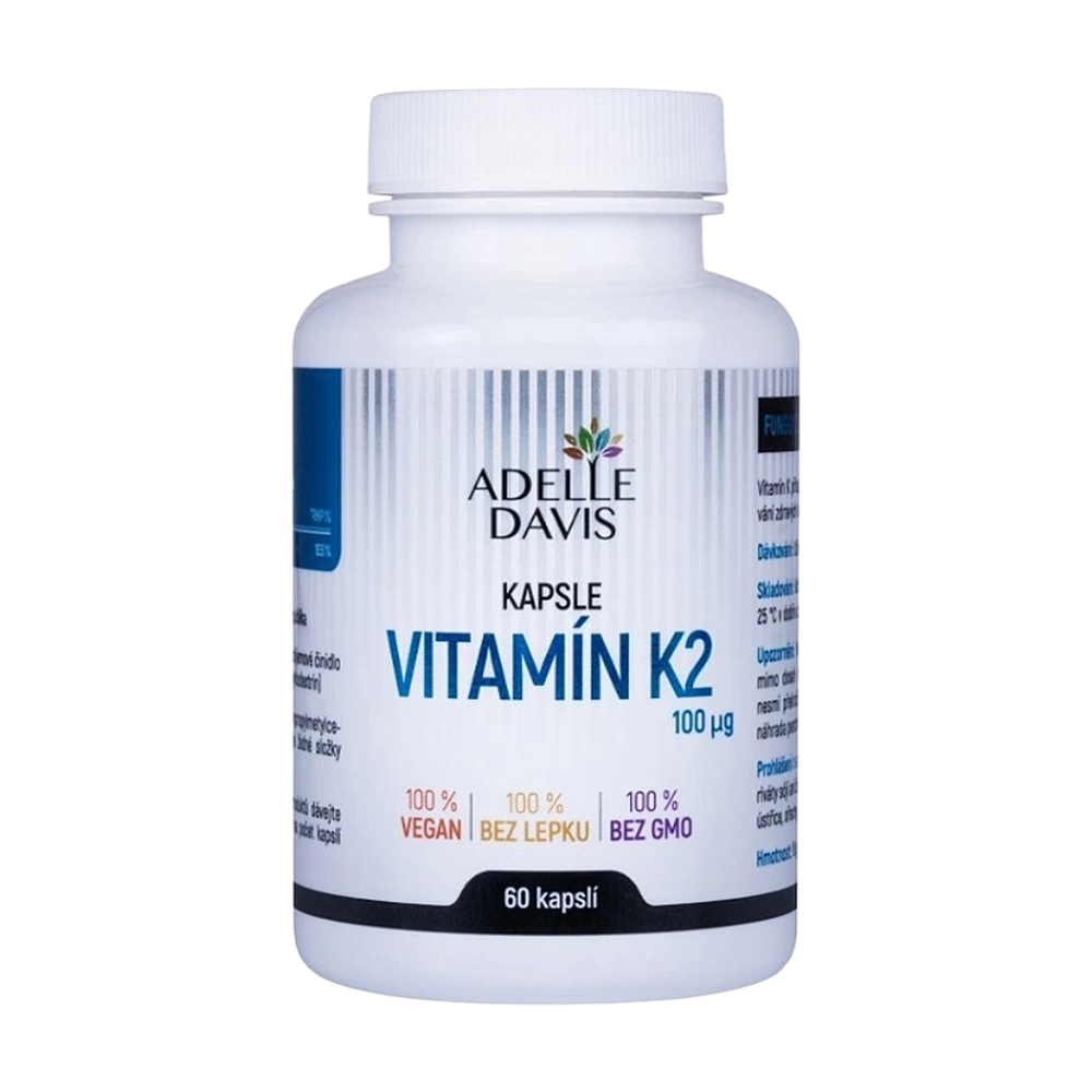 ADELLE DAVIS Vitamín K2 100 mcg 60 kapsúl