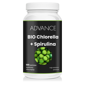 ADVANCE Chlorella + Spirulina BIO 1000 tabliet (Detoxikácia celého tela) - BIO - obrázok 1/4