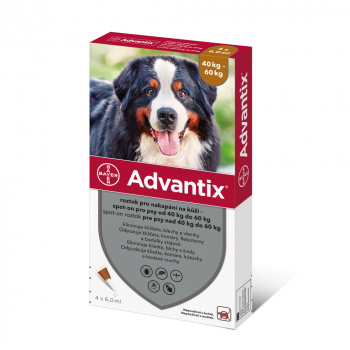 ADVANTIX Spot-on pre psov od 40 do 60 kg (4 pipety) 4x 6 ml