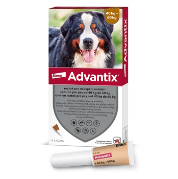 ADVANTIX Spot-on pre psov 40-60 kg 6 ml 4 pipety