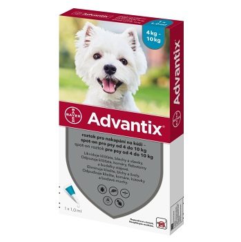 ADVANTIX Spot-on pre psov od 4 do 10 kg (1 pipeta) 1x1 ml