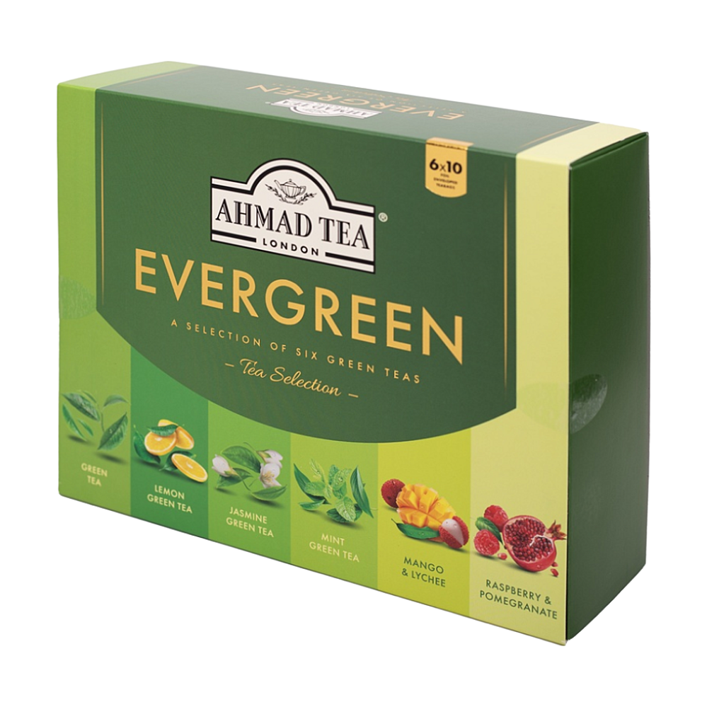 AHMAD TEA Evergreen tea collection zelené čaje 60 sáčkov