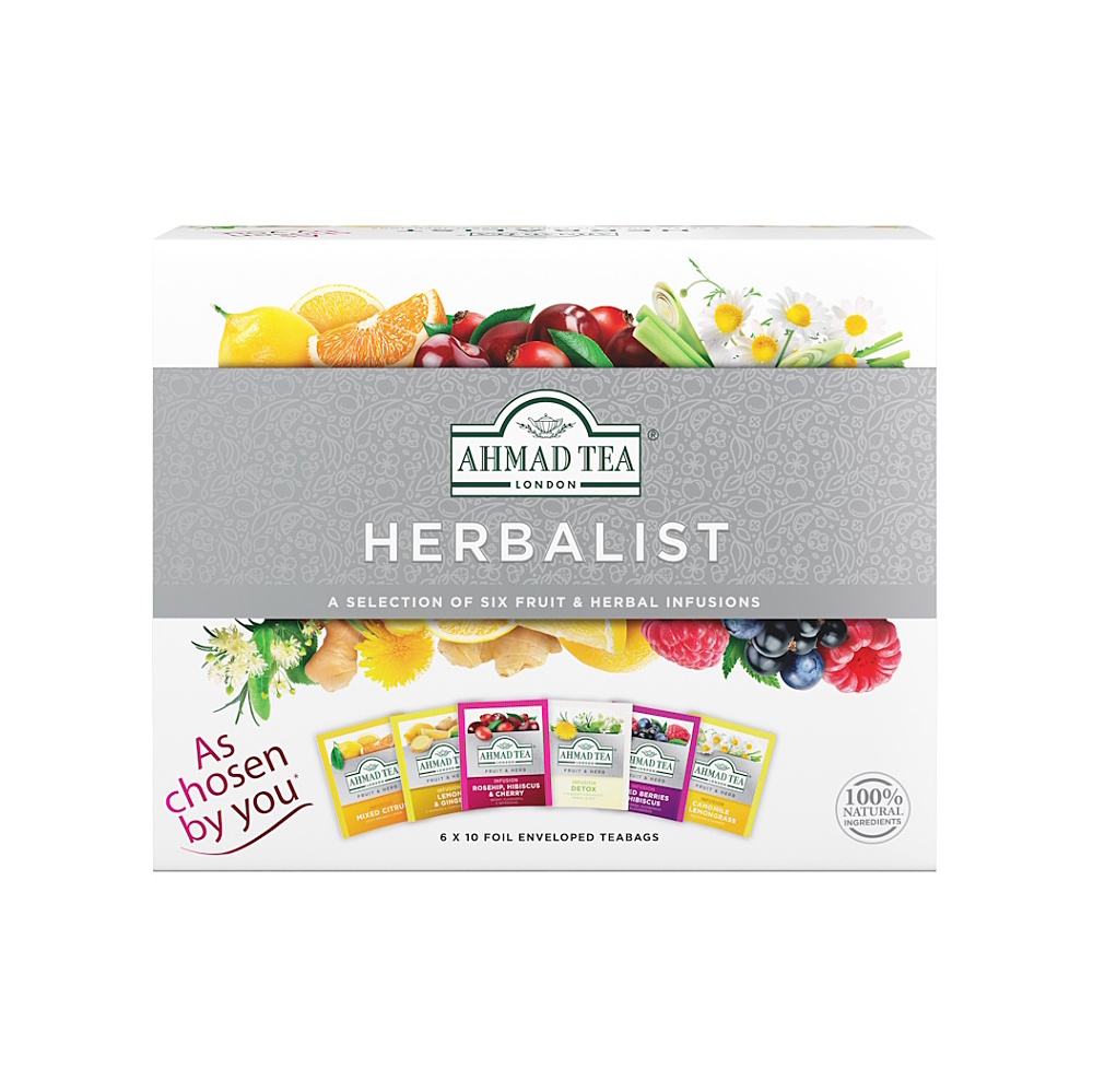 AHMAD TEA Herbalist bylinné a zelené čaje 60 sáčkov