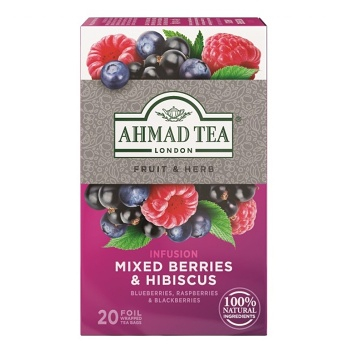AHMAD TEA Mixed Berries & Hibiscus ovocný čaj 20 sáčkov