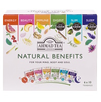 AHMAD TEA Natural benefits selection bylinné a zelené čaje 60 sáčkov