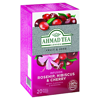 AHMAD TEA Šípka a čerešňa 20x 2 g (Bylinné čaje) - Bylinné