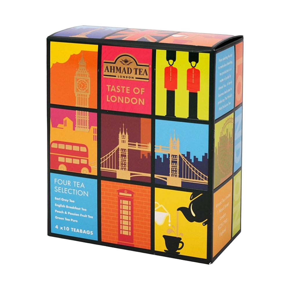 AHMAD TEA Taste of London čierne a zelené čaje 40 vrecúšok